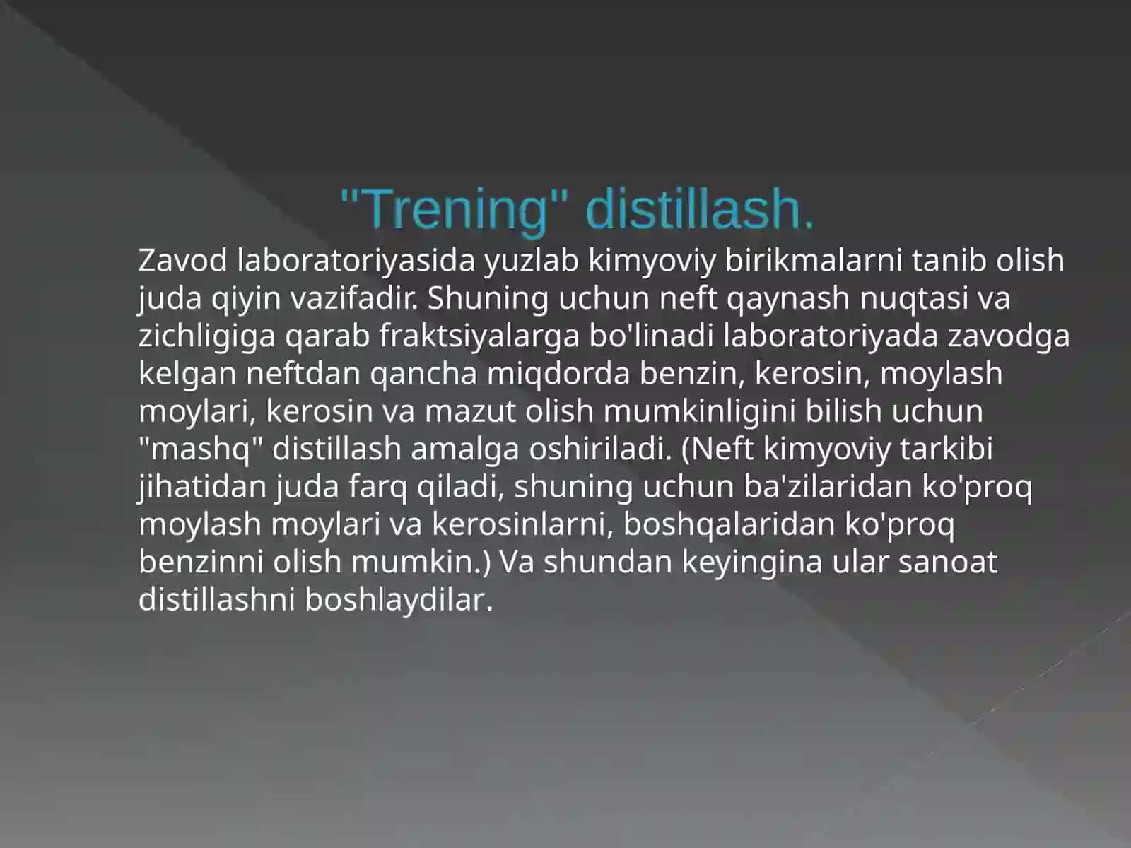 Neftni qayta ishlash usullari 3