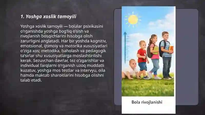 Bolalar psixikasini o'rganish tamoyillari 3