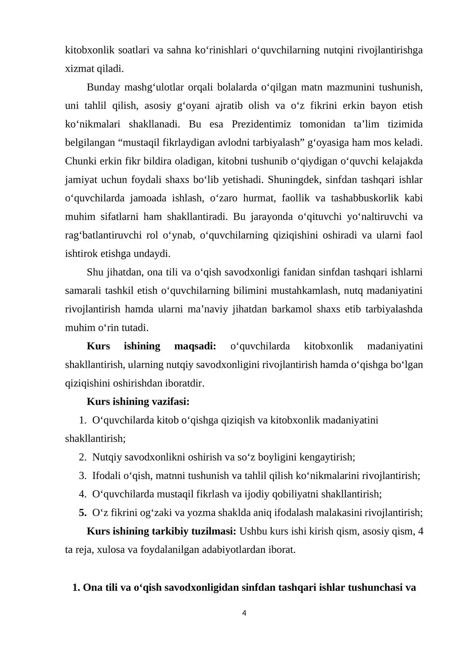 Ona tili va o‘qish savodxonligidan sinfdan tashqari ishlarni tashkil etish 3
