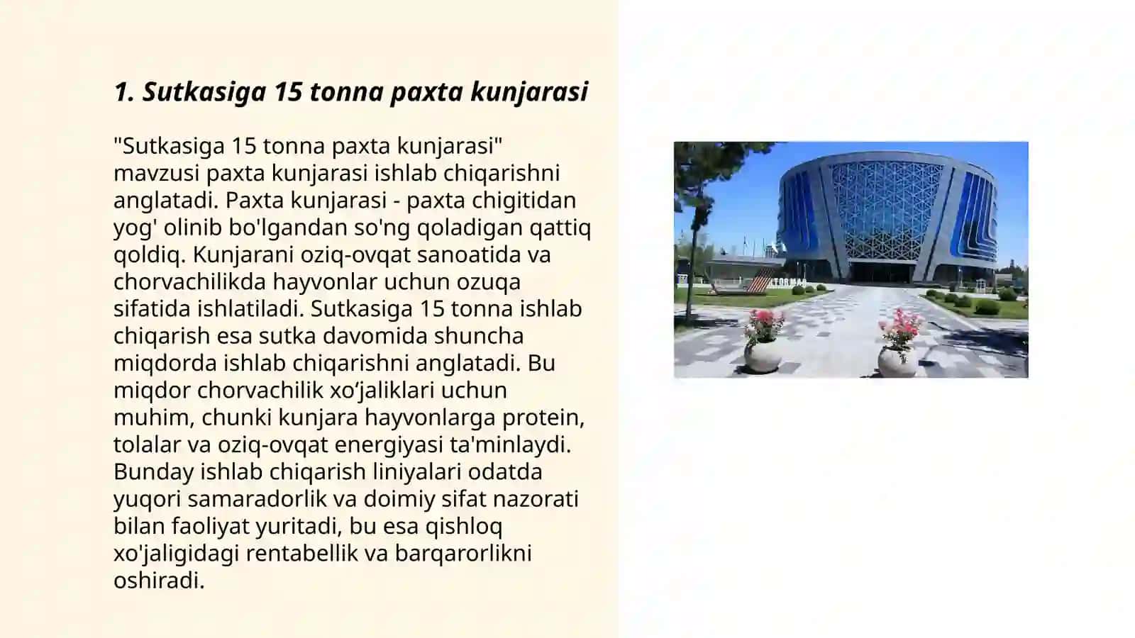 Paxta kunjarasini ekstraksiyalash uchun purkovchi ekstraktor 3