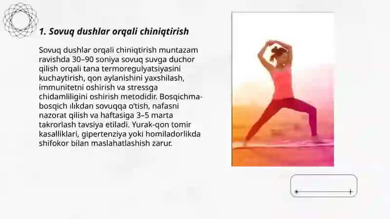 organizmni chiniqtirish usullari 3