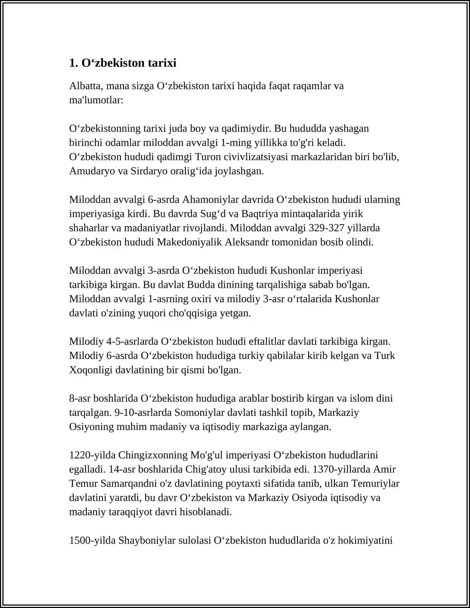 O'zbekiston tarixi 3