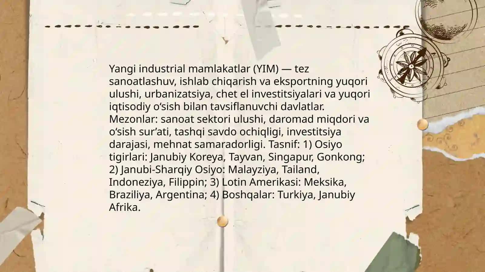Jahon xoʻjaligida yangi industrial mamlakatlar iqtisodiyoti 3