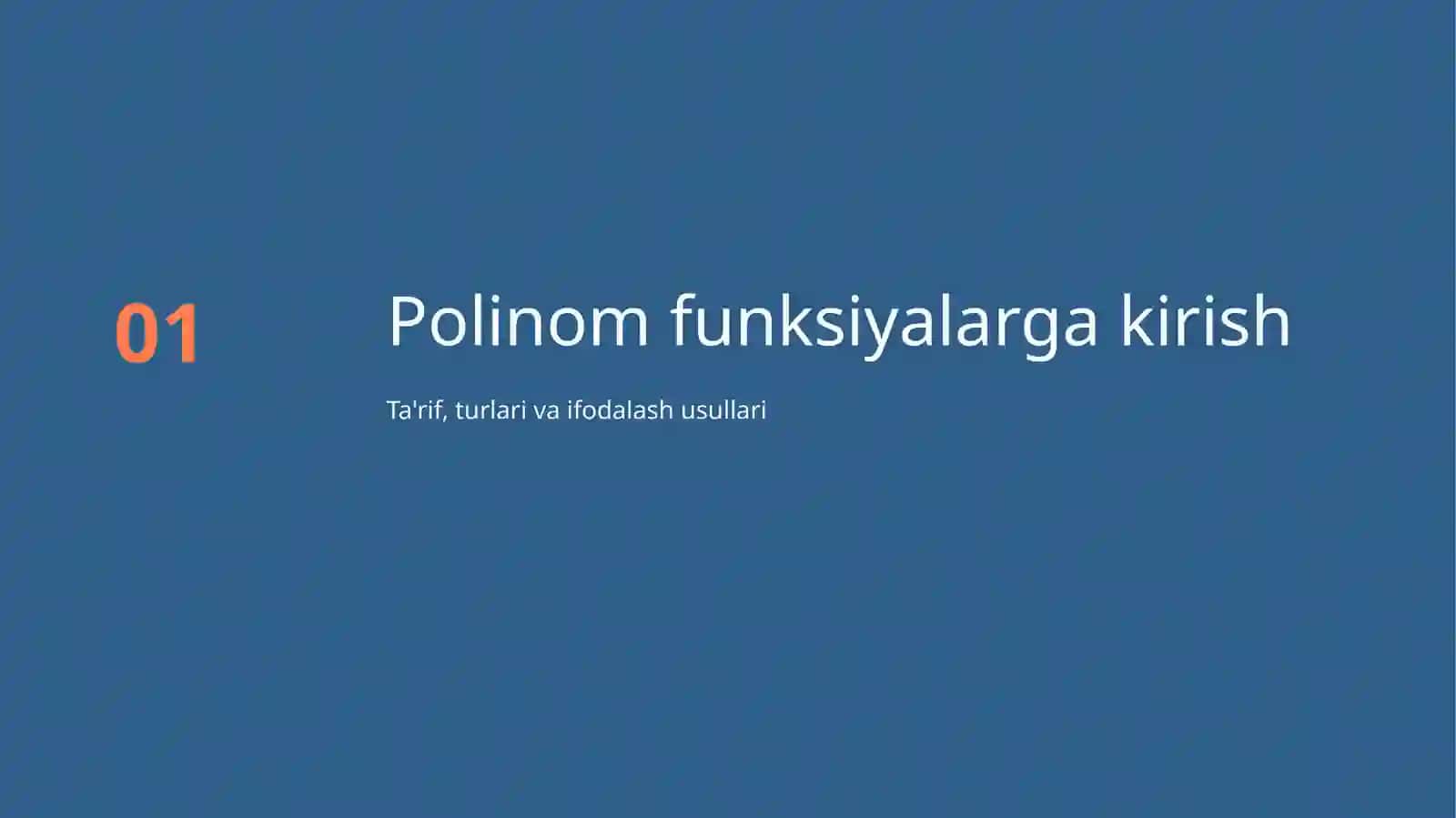 Polinom funksiyalari 3