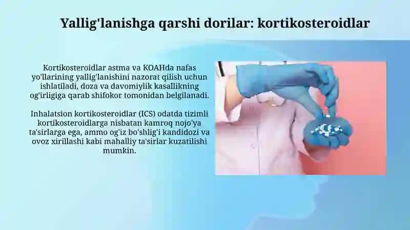 Bronxlar o‘tkazuvchanligiga ta’sir etuvchi dori vositalarining klinik farmakologiyasi 3