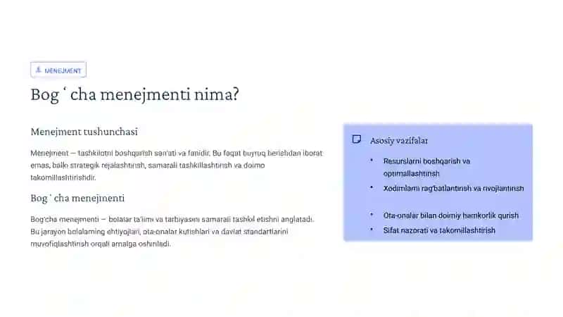 Mening bogʻcham: Fan va menejment asoslari 3