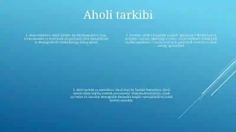 Aholi Soni Va Tarkibi Statistikasi 3