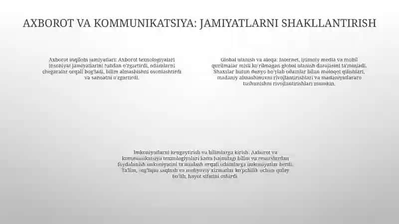 Axborot Inson Hayotining Ajralmas Qismi Sifatida 3