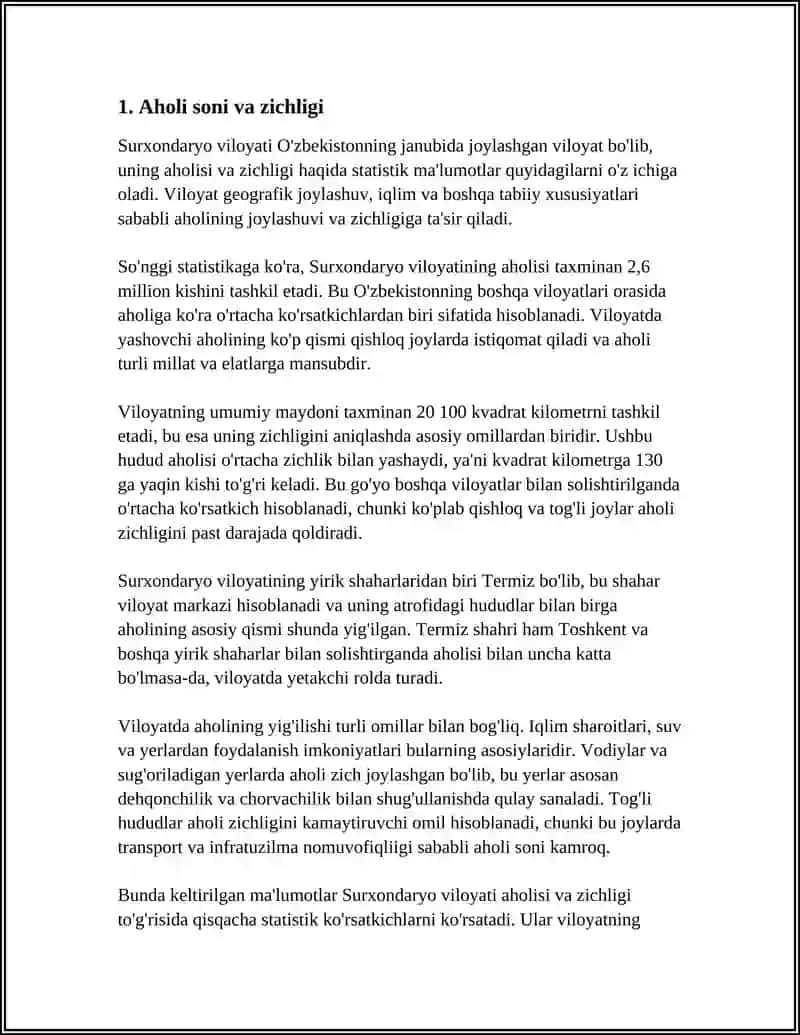 SURXONDARYO VILOYATINING BARCHA STATISTIKASI 3