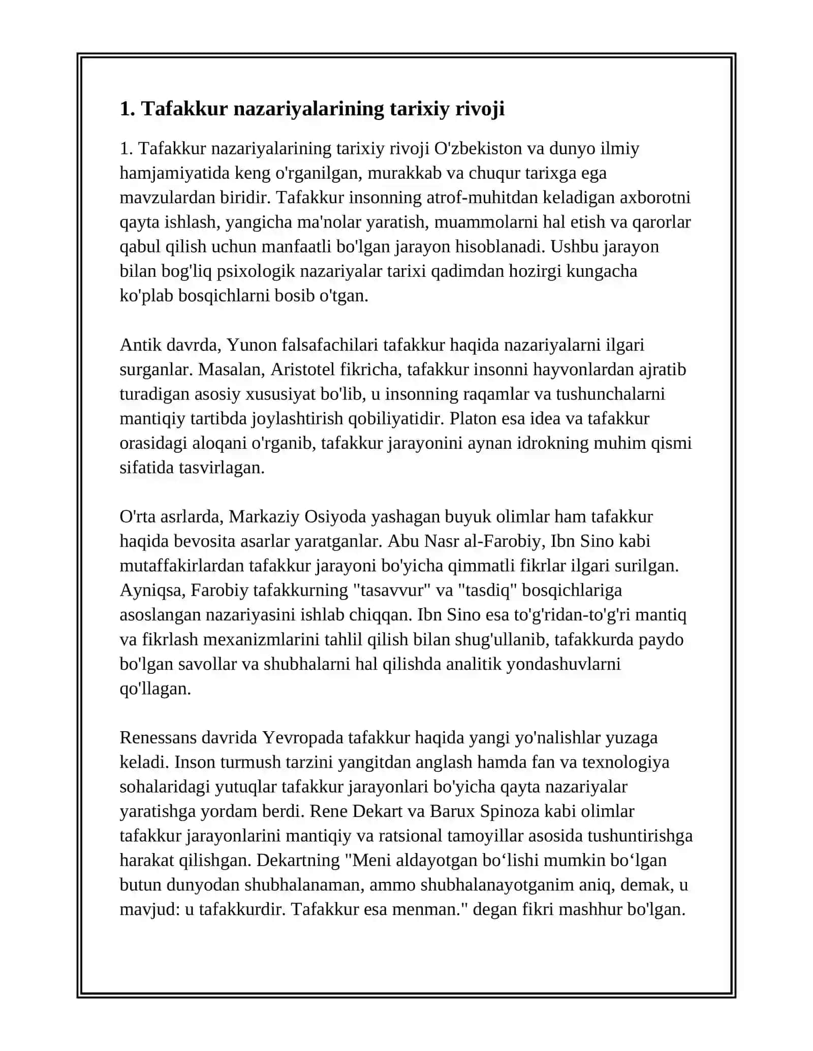 TAFAKKUR BORASIDAGI PSIXOLOGIK NAZARIYLAR.TAFAKKUR OPERATSIYALARI 3