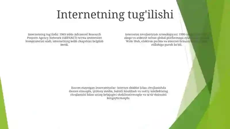 Internetning Rivojlanish Tarixi 3