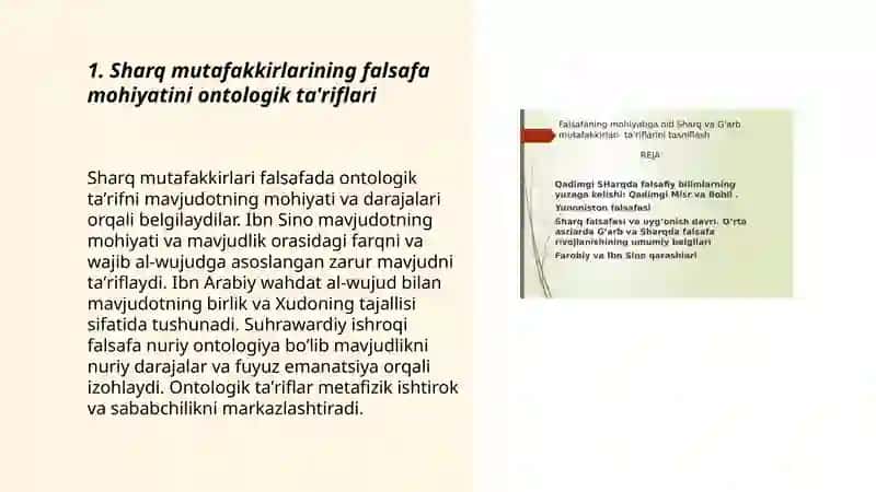 Sharqa va g'arb mutafakkirlarining falsafa mohiyatiga oid ta'riflarining tasnifi 3