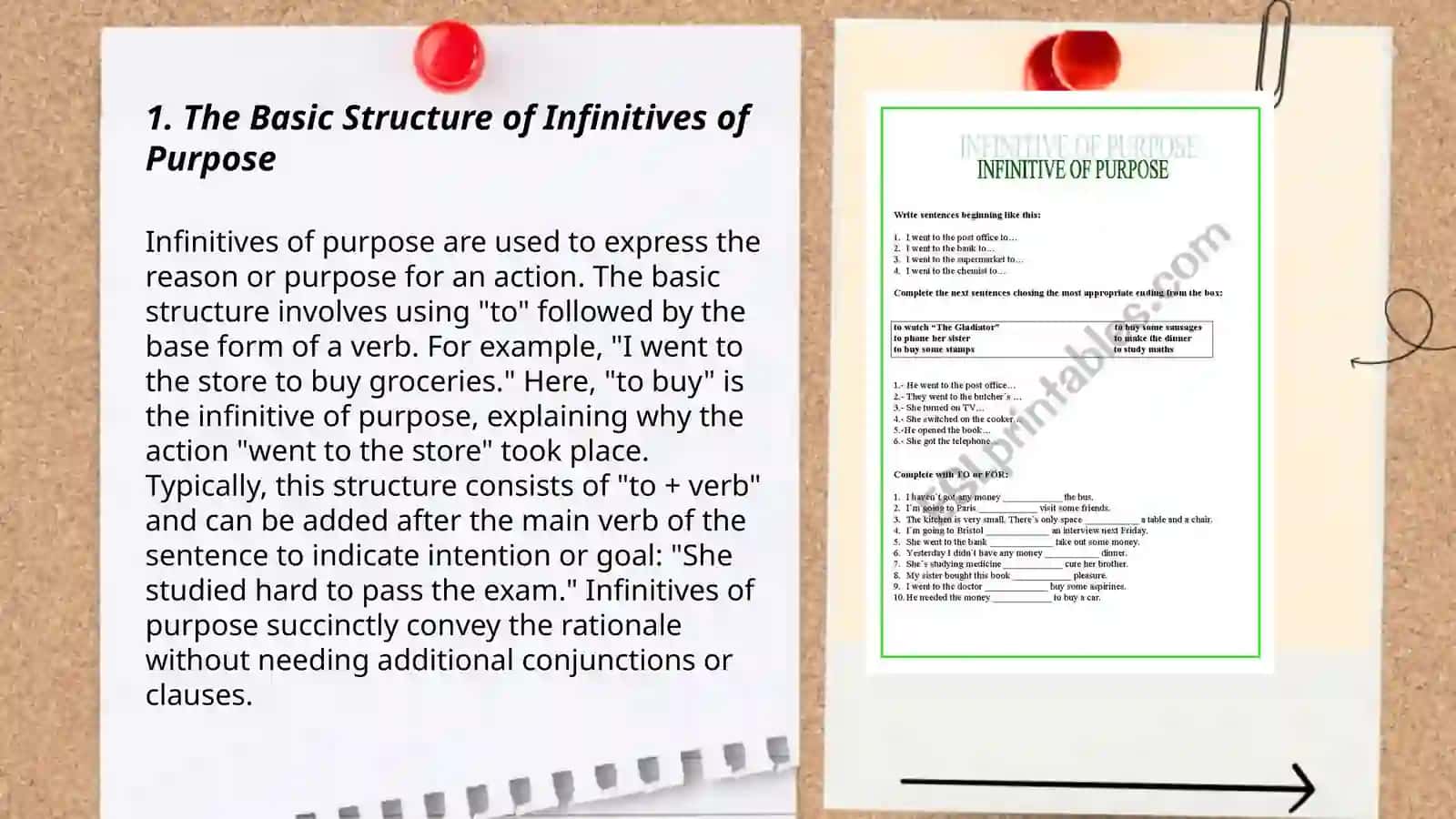Infinitive of purpose 3