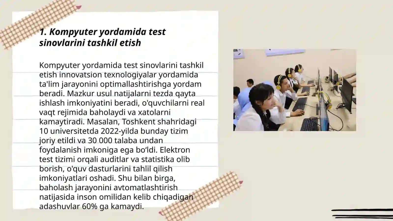 Oʻqituvchining komputer texnologiyalari asosida oʻquvchilar bilimini nazorat qilishi 3