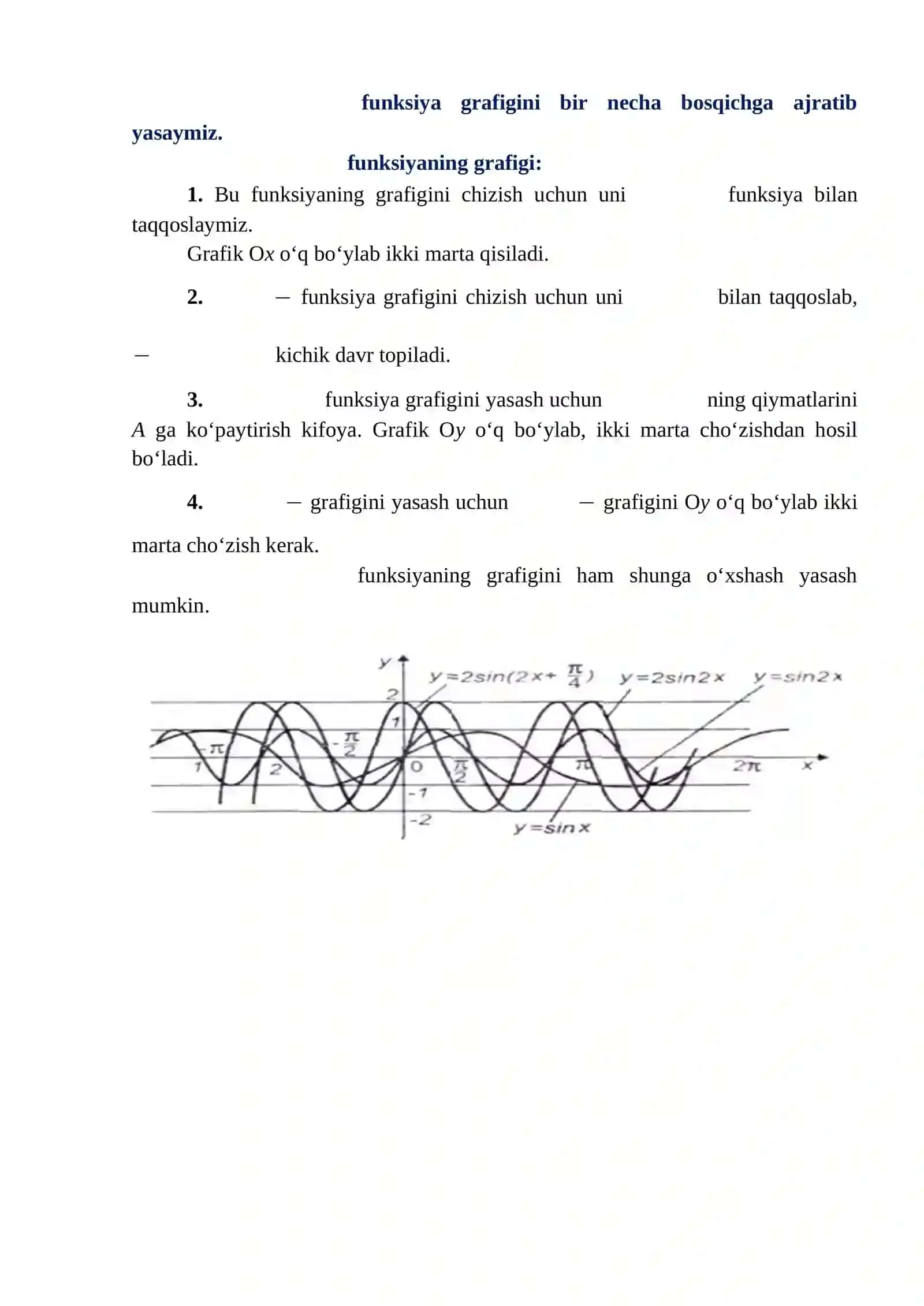 TRIGONOMETRIK FUNKSIYALAR 3
