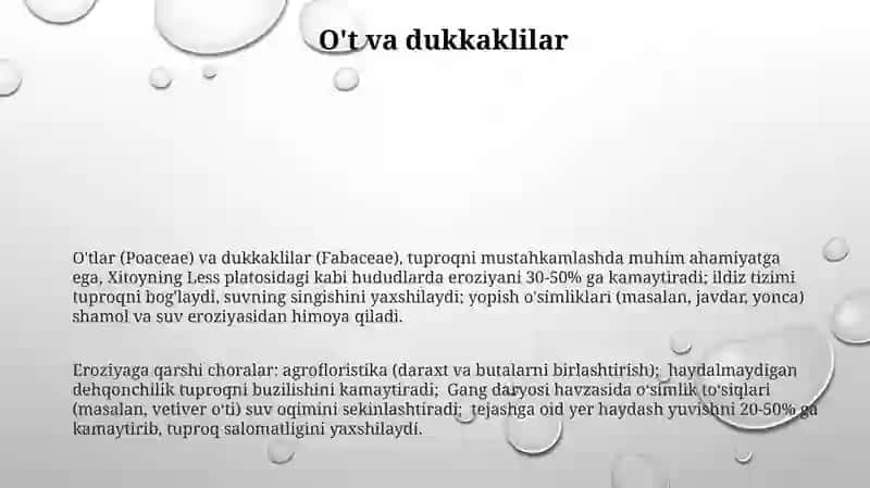 Tuproq eroziyasi va unga qarshi kurashi chora tadbirlari 3