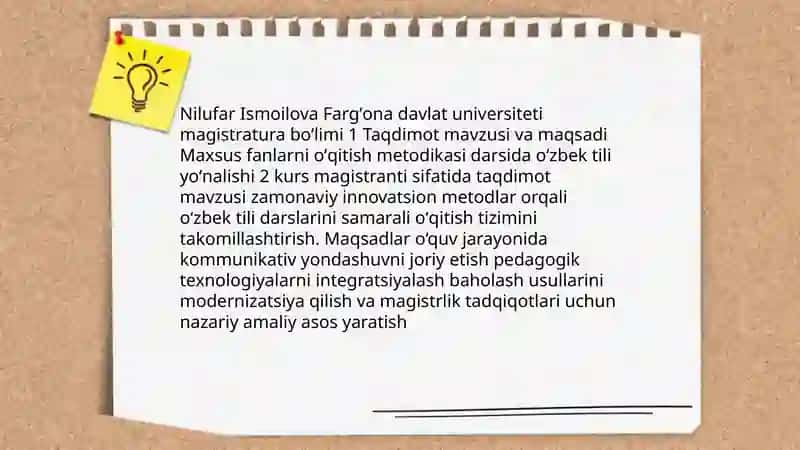 Maxsus fanlarni oʻqitish metodikasi 3