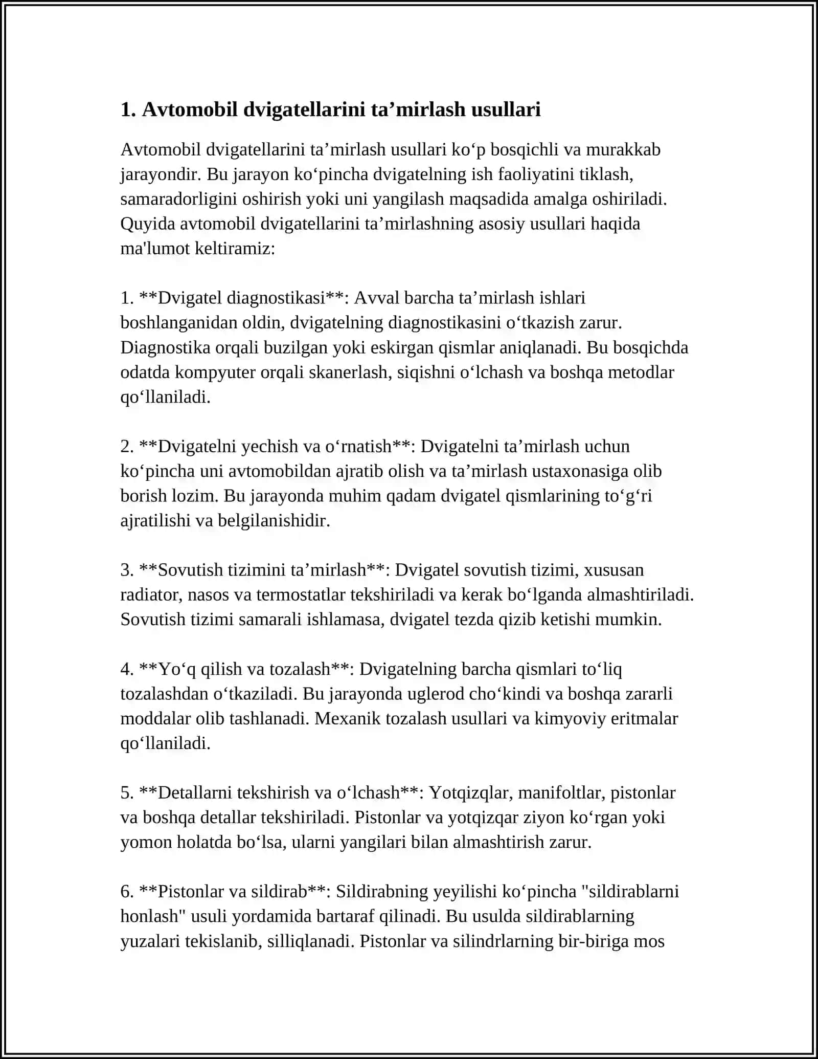 AVTO TAMIRLASH KORXONALARI TURLARI 3