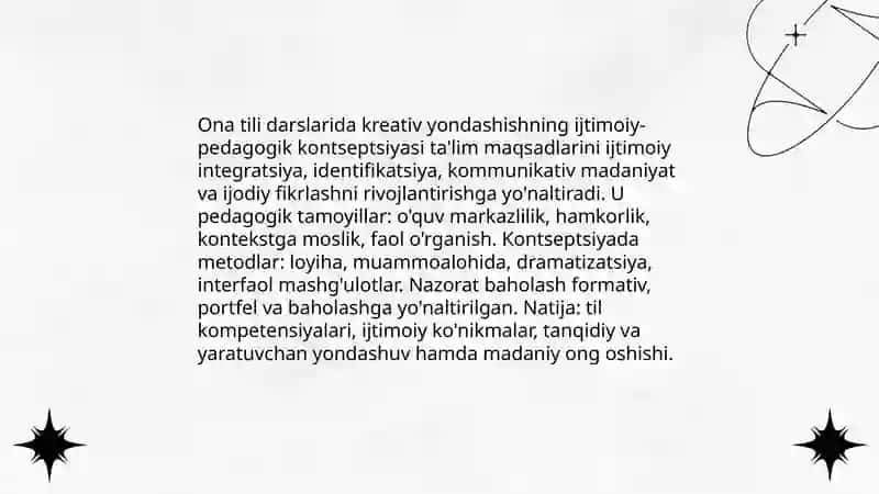 Ona tili darslarida kreativ yondashishning ijtimoiy pedagogik ahamiyati 3