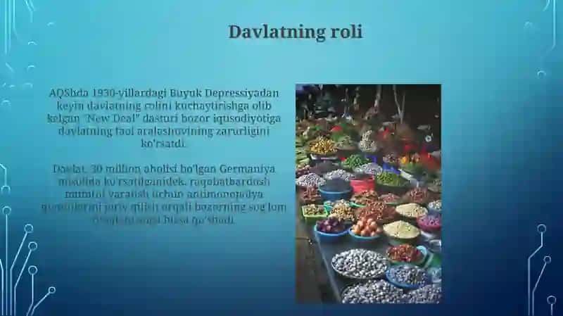 Bozor iqtisodiyotining o‘ziga xos xususiyatlari 3