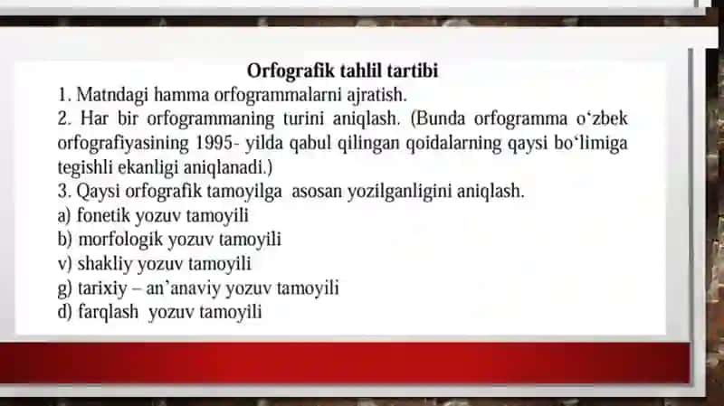 Orfografik tahlil 3