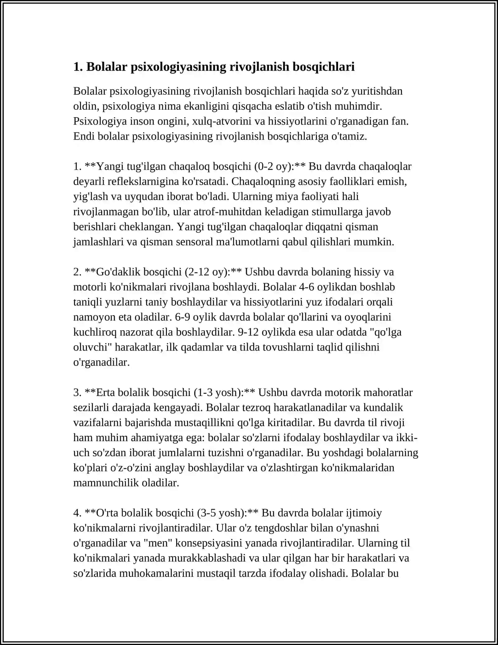 BOLALAR PSIXOLOGIYASI VA PSIXADIAGNOSTIKASI 3
