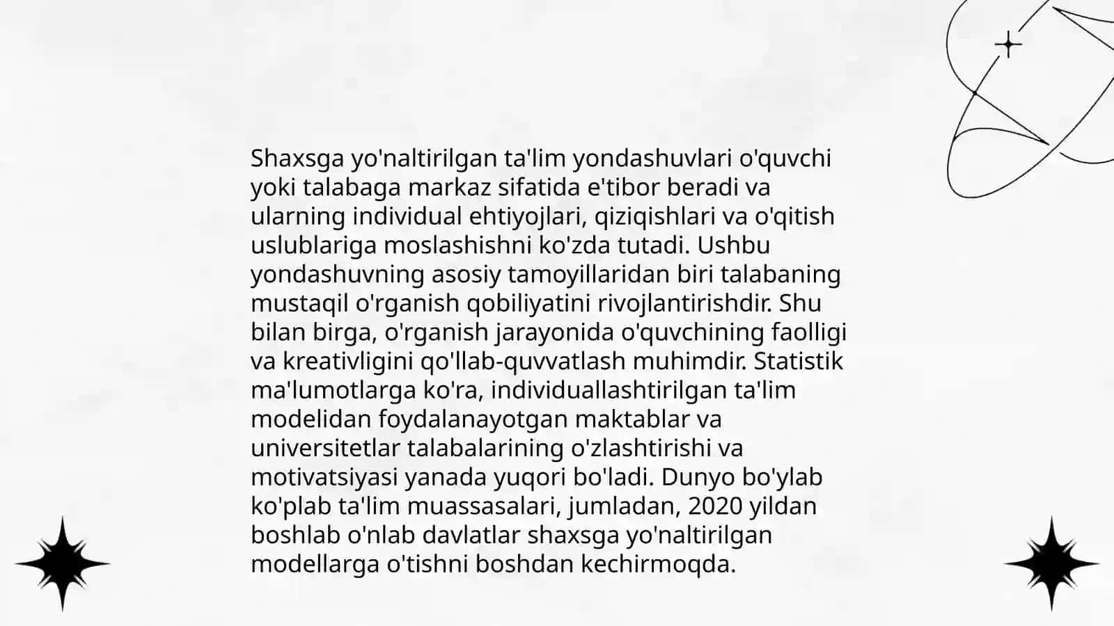 Shaxsga yo'naltirilgan ta'lim yondashuvlari 3