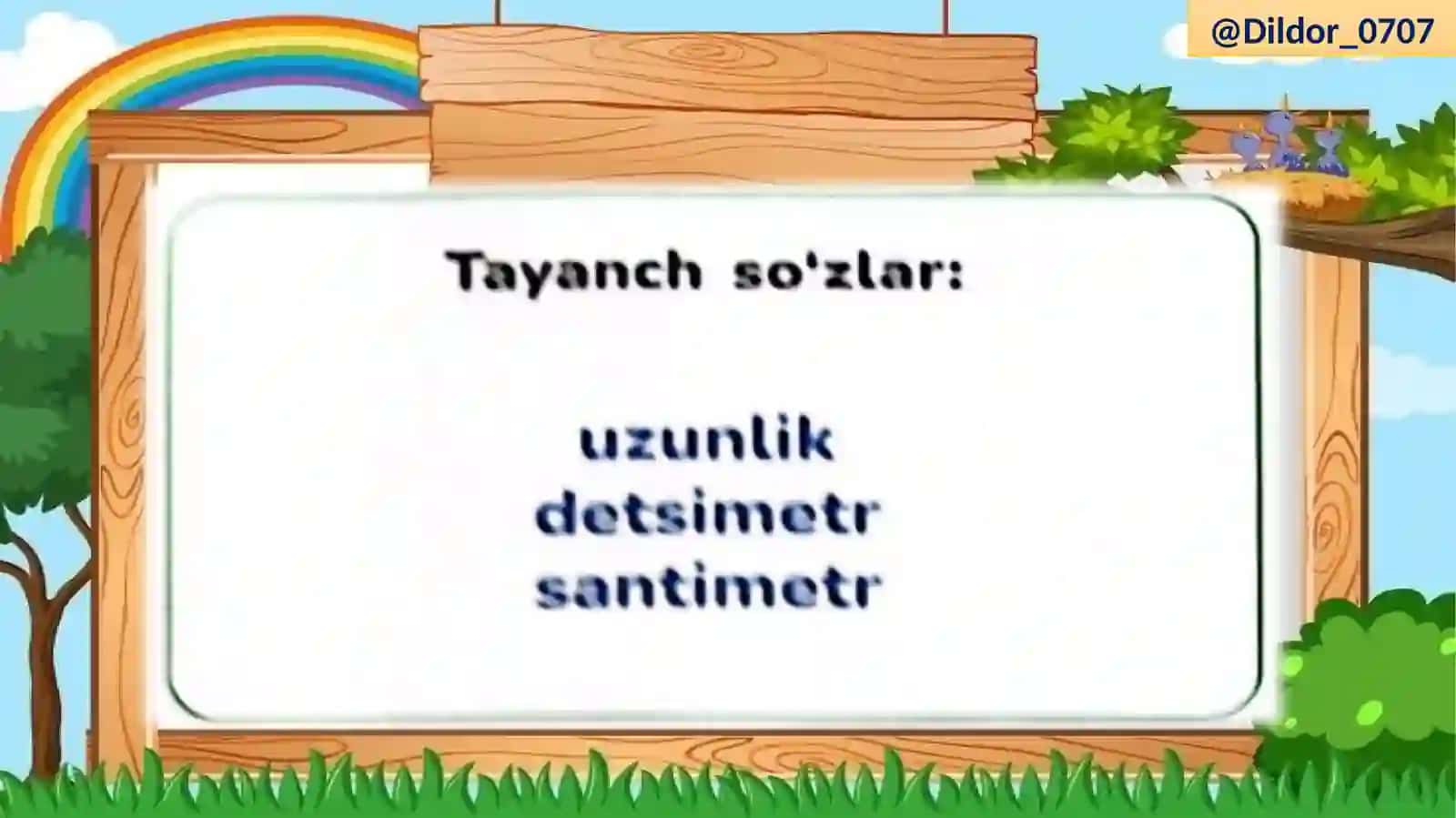 Matematika 1-sinf, Kesmavauning uzunligi 3