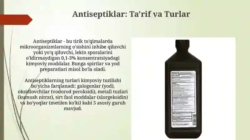 Antiseptiklar va antiseptik vositalar 3
