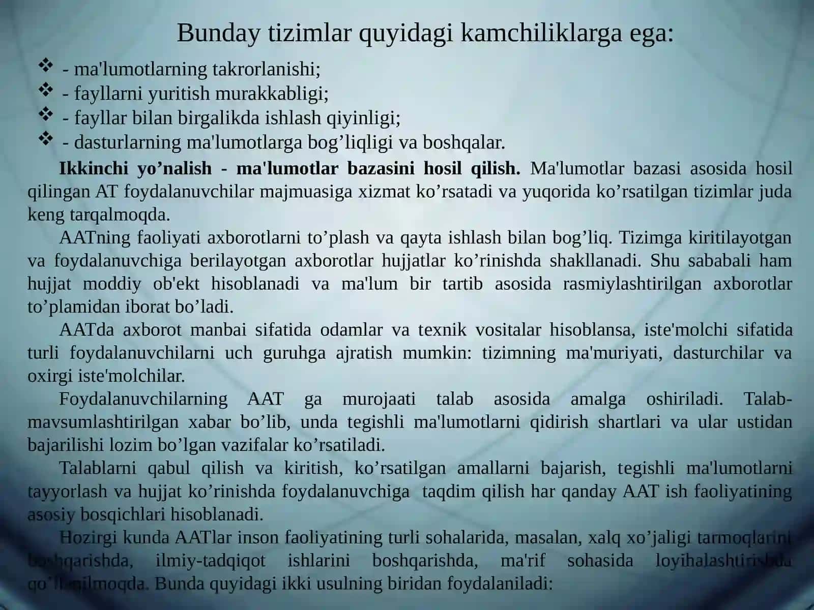 Ma’lumotlar bazasini adminstratorlash va xavfsizligini ta’minlashni loyihalash 3