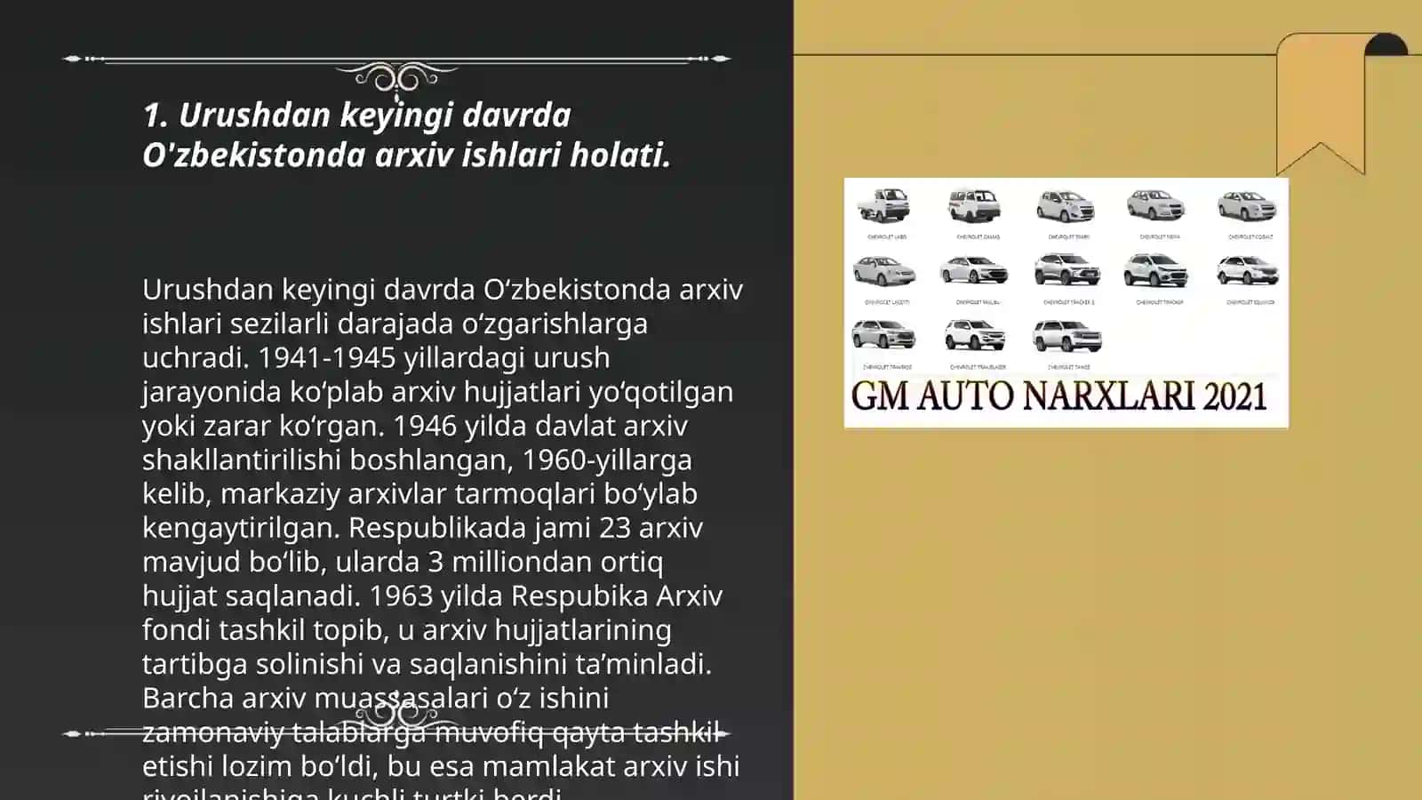 Urushdan keyingi davrda O'zbekistonda arxiv ishi 3