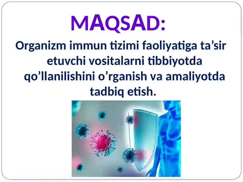 Yalligʻlanishga qarshi vositalar. Immunitetga taʼsir etuvchi vositalar 3