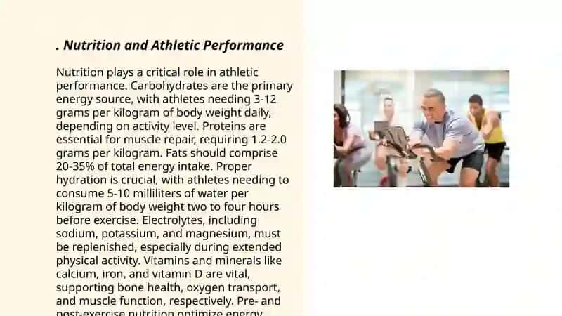 Nutrition and Athletic Performance 3