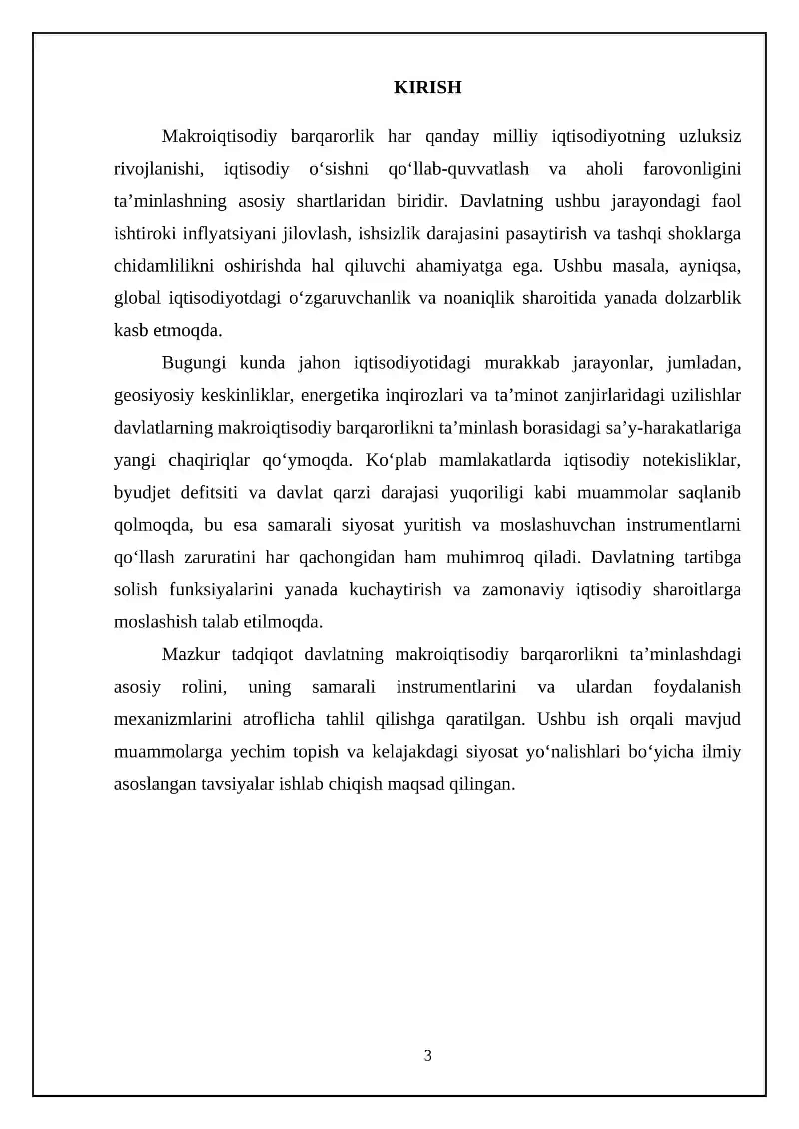Davlatning Makroiqtisodiy Barqarorligini Taʼminlashdagi Roli va Instrumlentlari 3