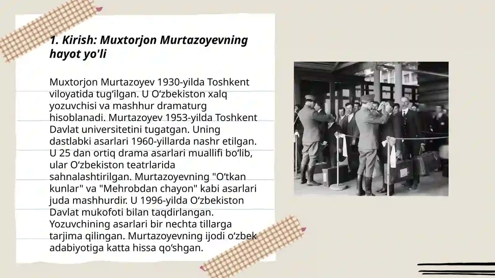 Muxtorjon Murtazoyev hayoti va ijodi haqida taqdimot tayyorlash 3
