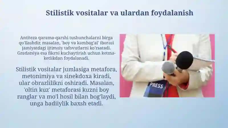Publitsistik uslub. Ommaviy axborot vositalari tili 3