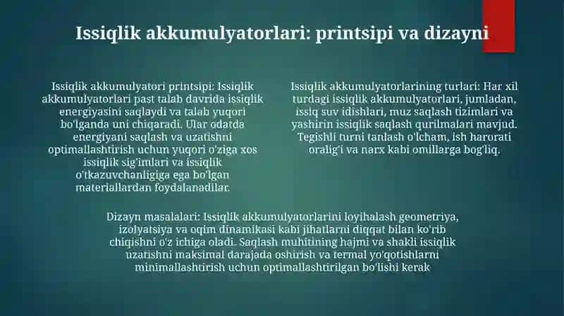 Issiqlik va Gidravlik Akkumulyatorlar Hisobi 3