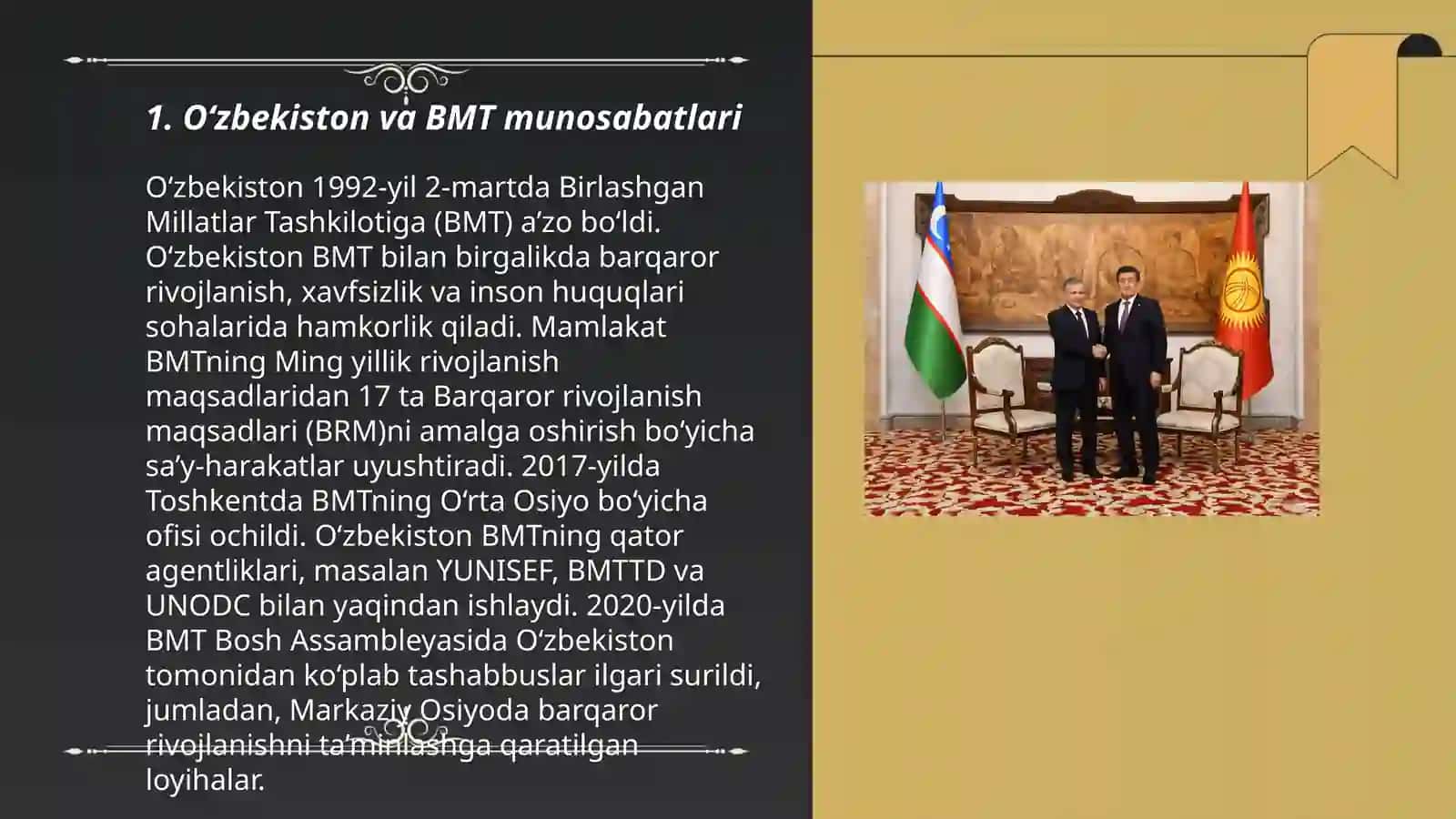 O‘zbekiston va BMT munosabatlari 3