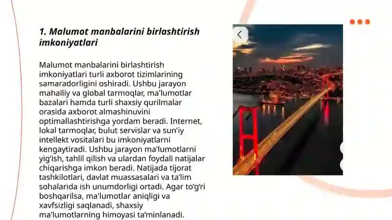 Malumot manbalarini birlashtirish imkoniyatlari 3
