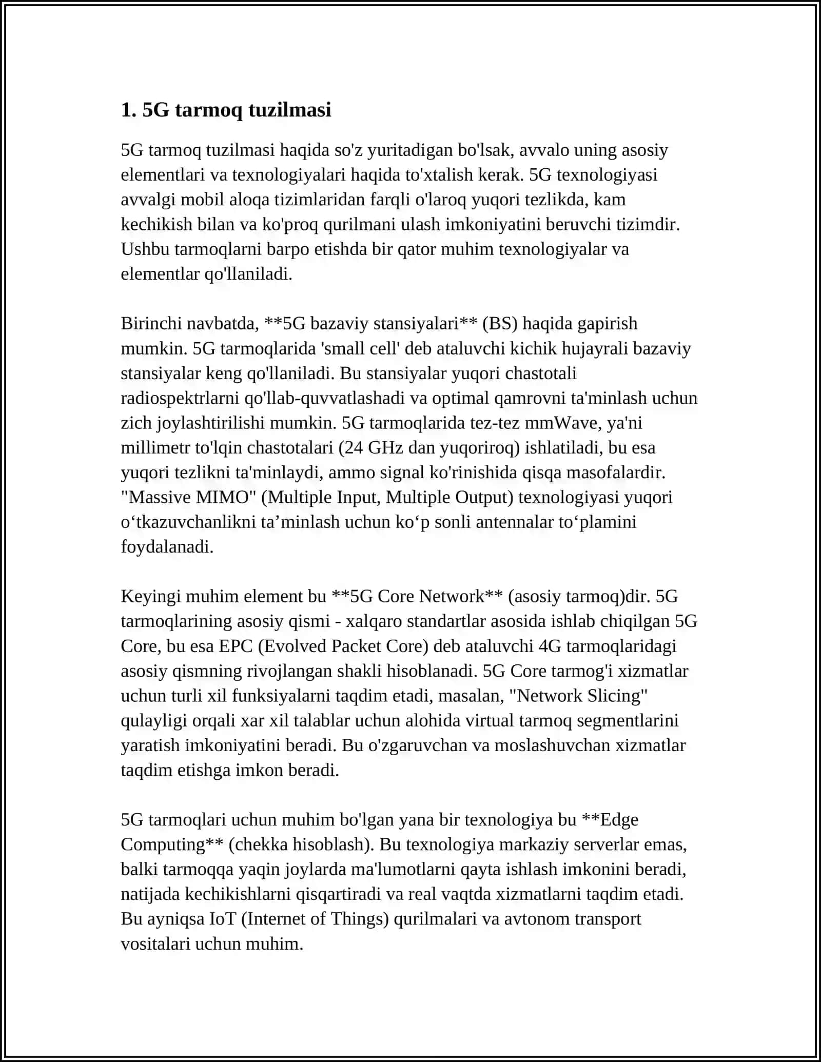 5 G TEXNOLOGIYALARI 3