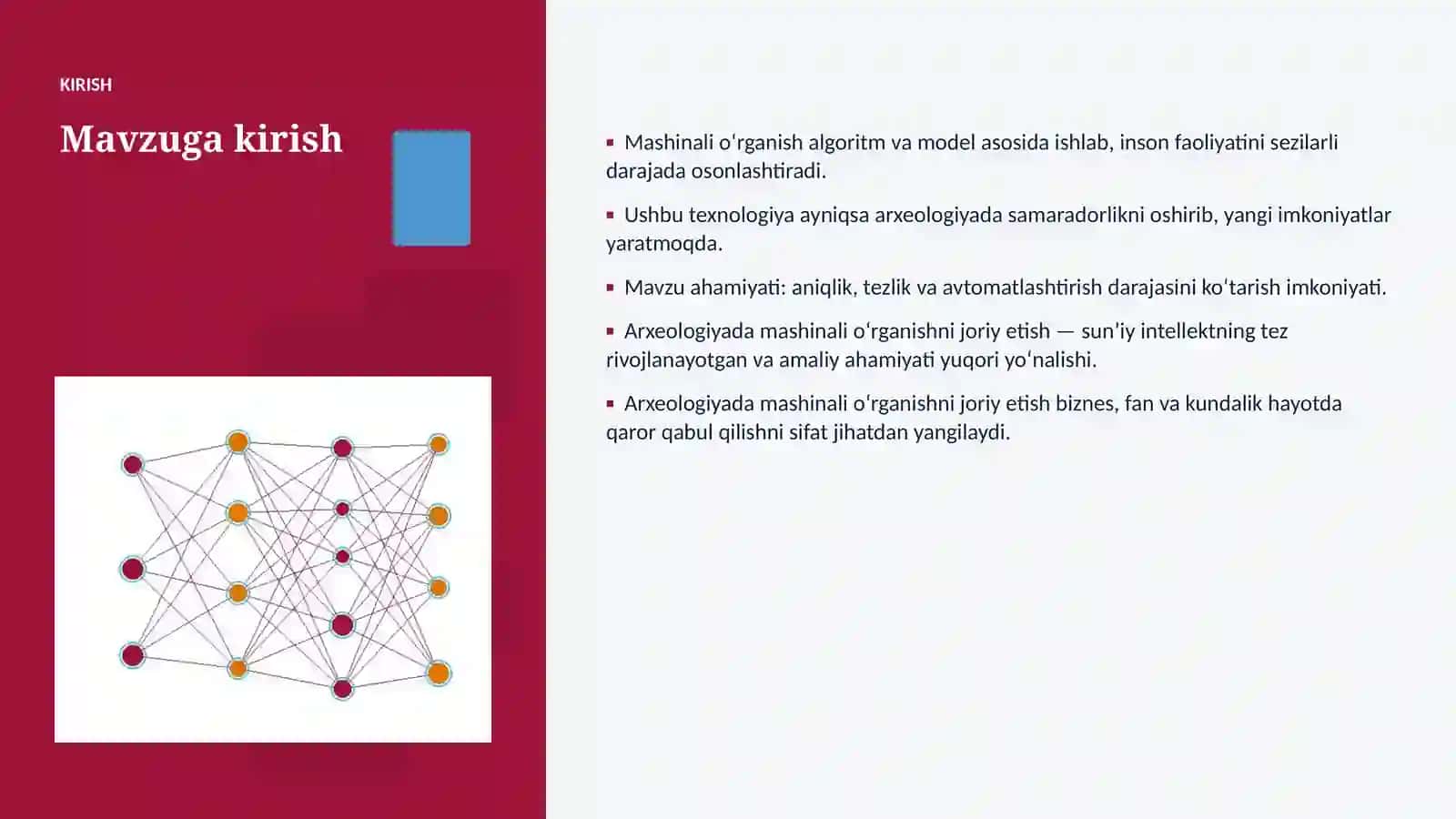 Mashinali oʻrganish algoritm va model asosida ishlab 3