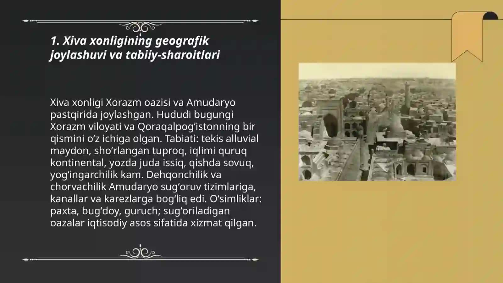 9-sinf Oʻzbekiston tarixi.Xiva xonligining tashkil topishi. Arabshohiylarning hokimiyatga kelishi 3