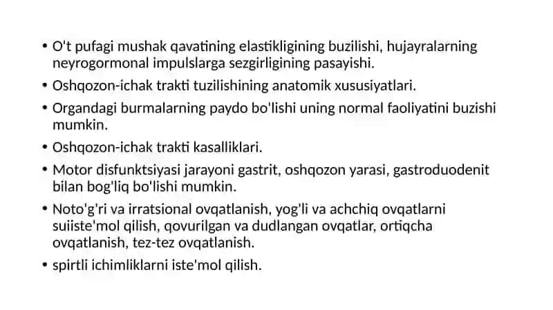O't yo'llari diskineziyasi 3