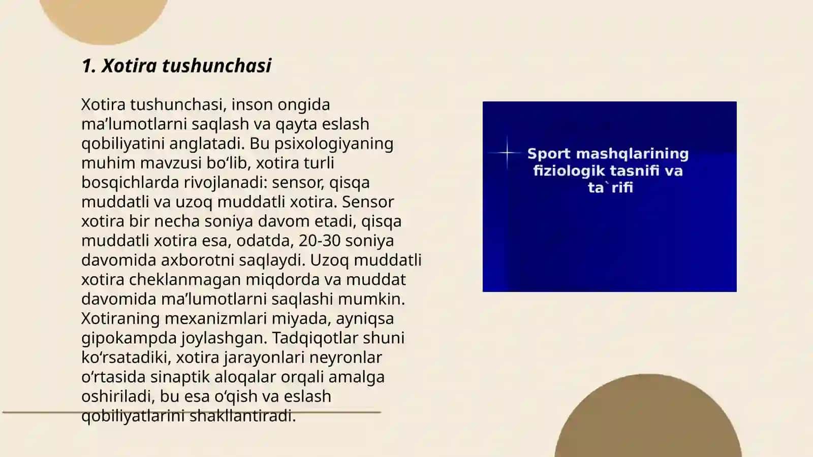 Xotira haqida tushuncha va uning nerv fiziologik asosi 3