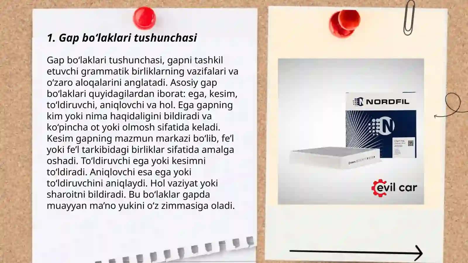 Gap bo‘laklari haqida umumiy ma’lumot. Bosh bo‘laklar. Ega va uning ifodalanishi 3