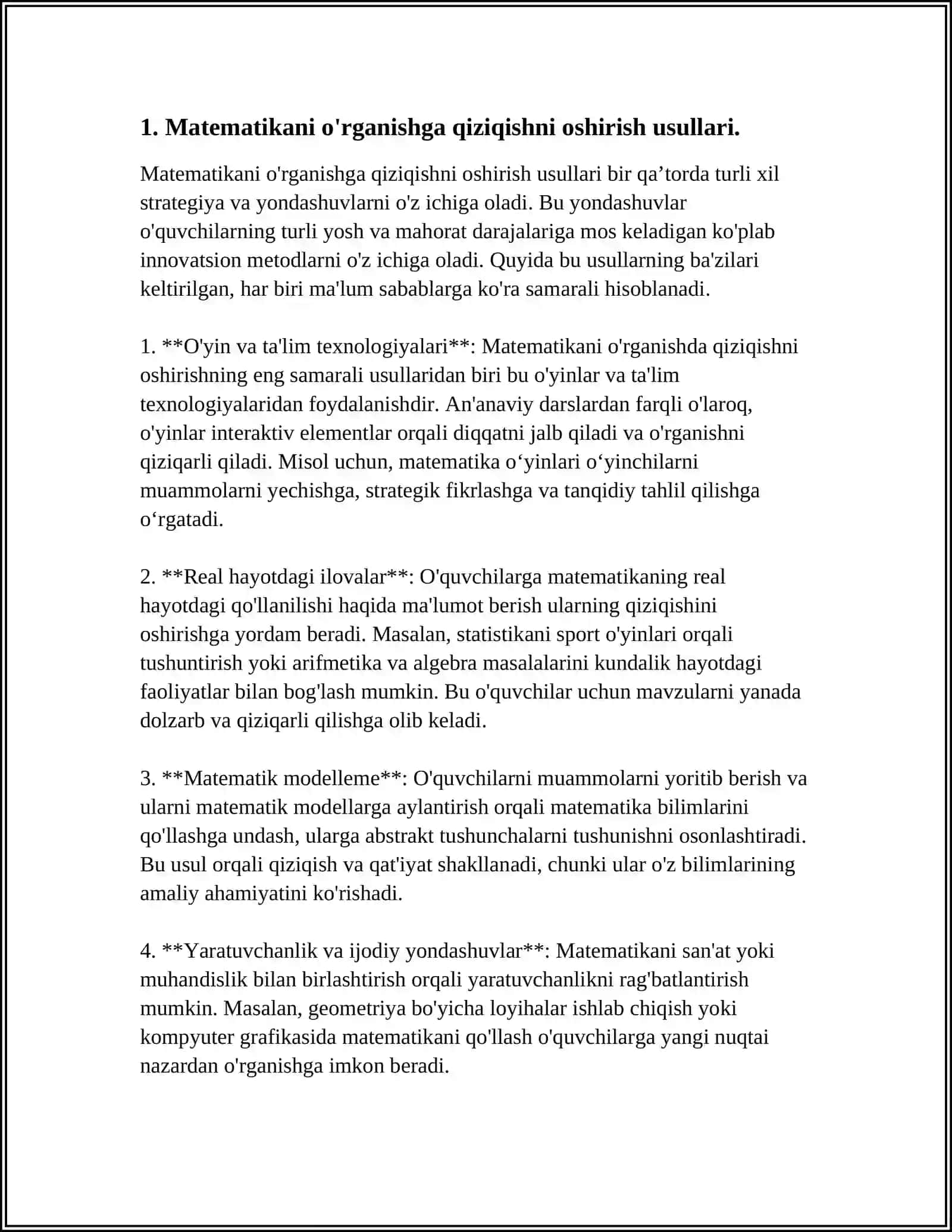 2-SINFDA MATEMATIKADAN SINFDAN TASHQARI ISHLARNI TASHKIL QILISH METODIKASI 3