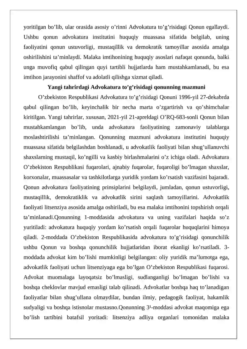 Malaka imtihoni qabul qilishni takomillashtirish imkoniyatlari 3