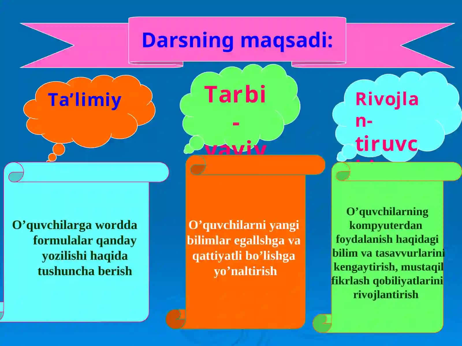 Wordda formulalarni yozish 3