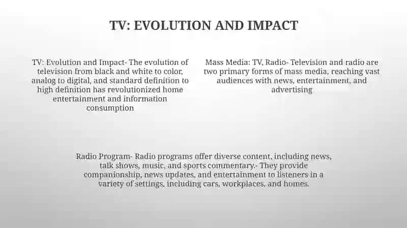 Mass Media: Tv, Radio. Radio Program. Breaking News. Sport News. Reality Tv. 3
