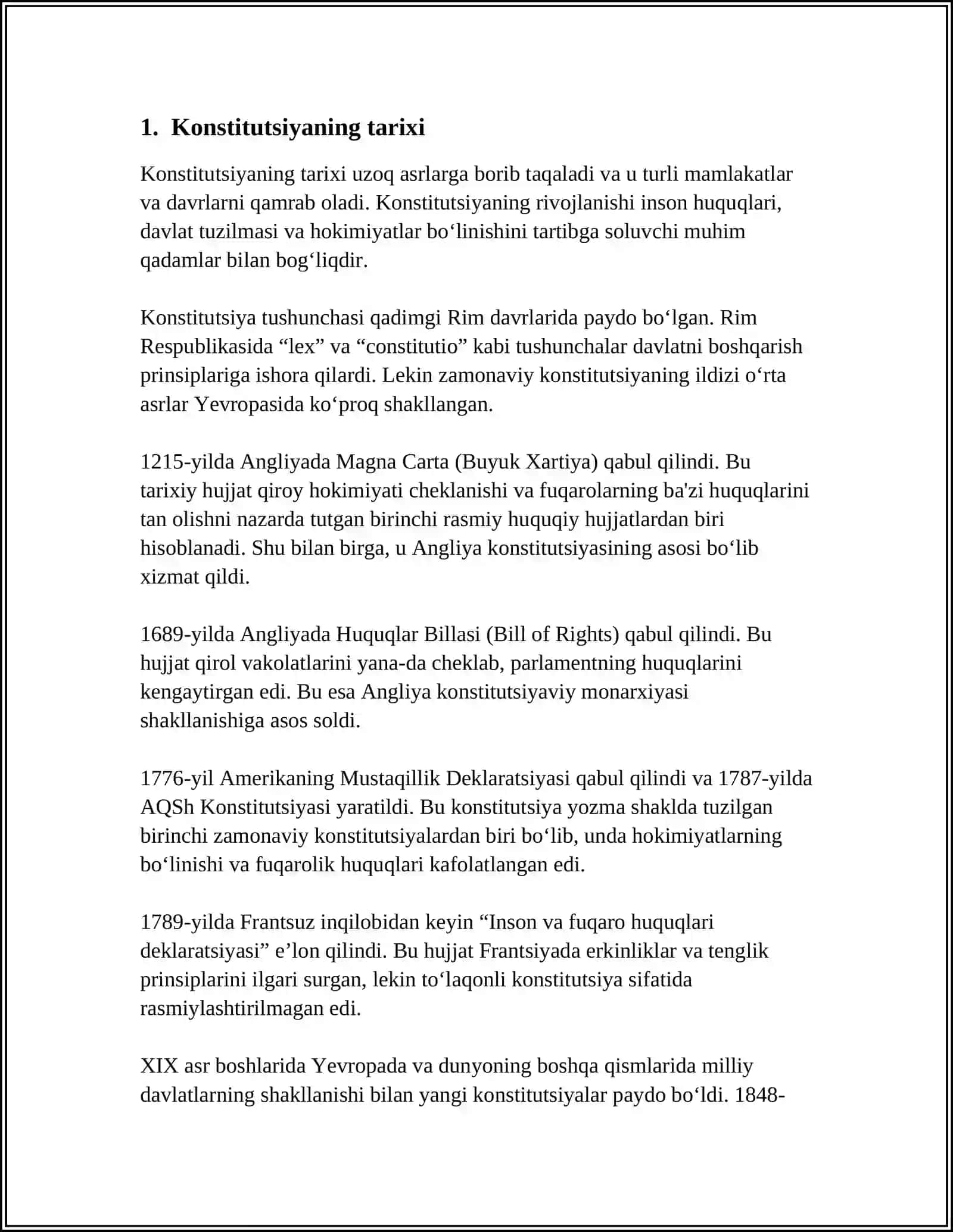 ÒZBEKISTON RESPUPLIKASINING BIRINCHI SUVEREN KONSTITUTSIYASI-MUSTAQIL DAVLATNING QONUNI 3